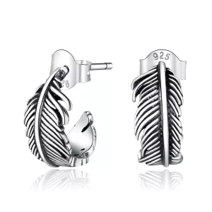 (afbeelding voor) Pandora Style Veer Oorringen - SCE923