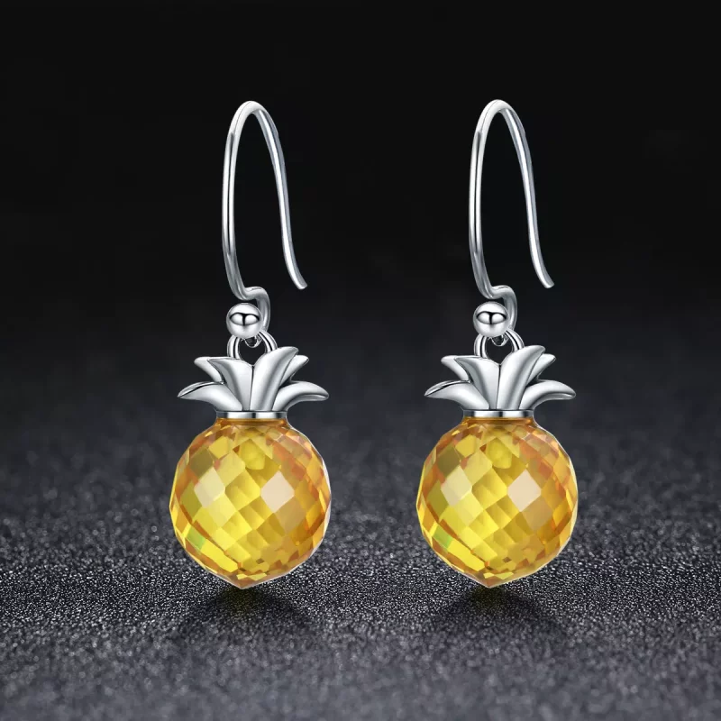 (afbeelding voor) Pandora Style Verse Ananas Oorhangers - SCE265 - Bekijken 3