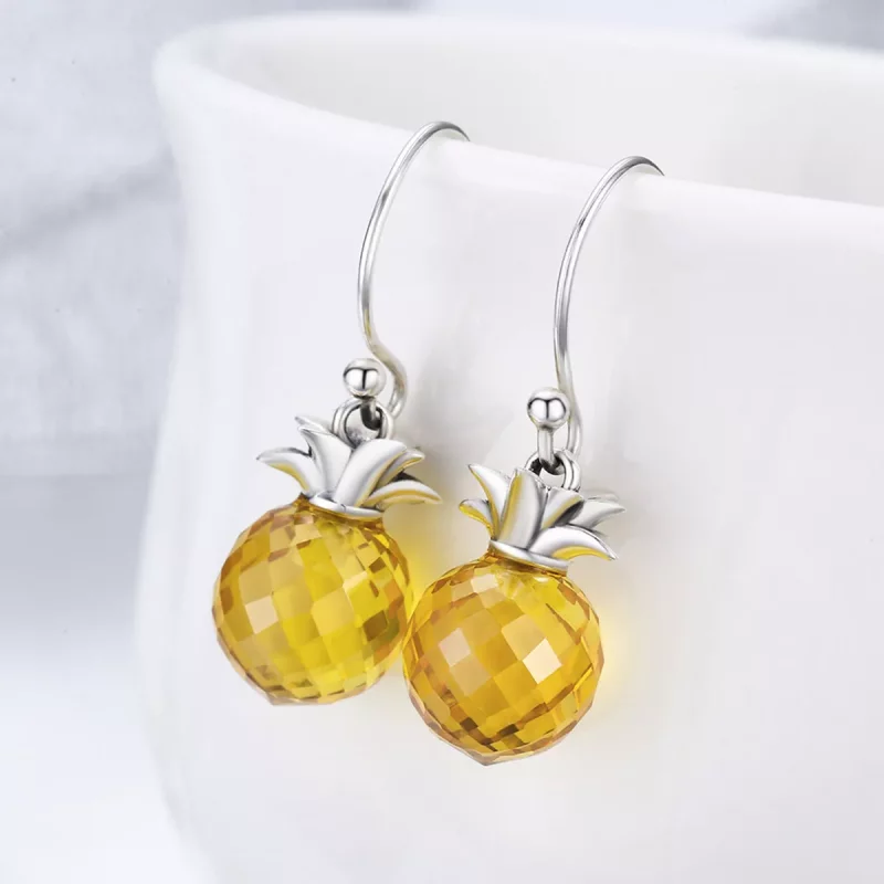 (afbeelding voor) Pandora Style Verse Ananas Oorhangers - SCE265 - Bekijken 4