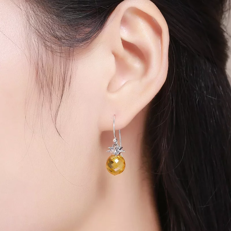 (afbeelding voor) Pandora Style Verse Ananas Oorhangers - SCE265 - Bekijken 7