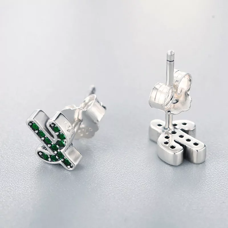 (afbeelding voor) Pandora Style Verse Cactus Oorknopjes - SCE097 - Bekijken 4