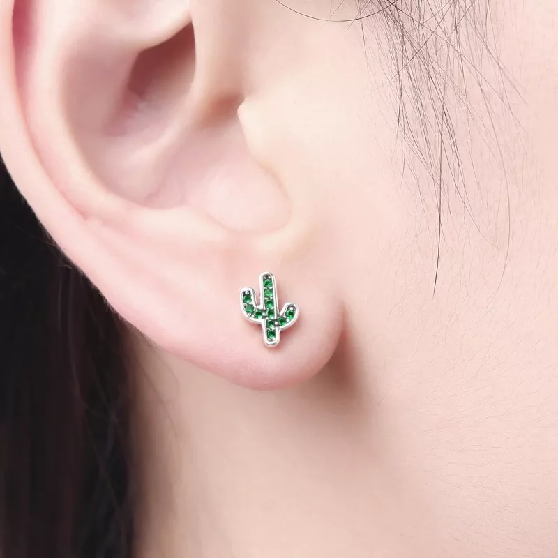 (afbeelding voor) Pandora Style Verse Cactus Oorknopjes - SCE097 - Bekijken 6