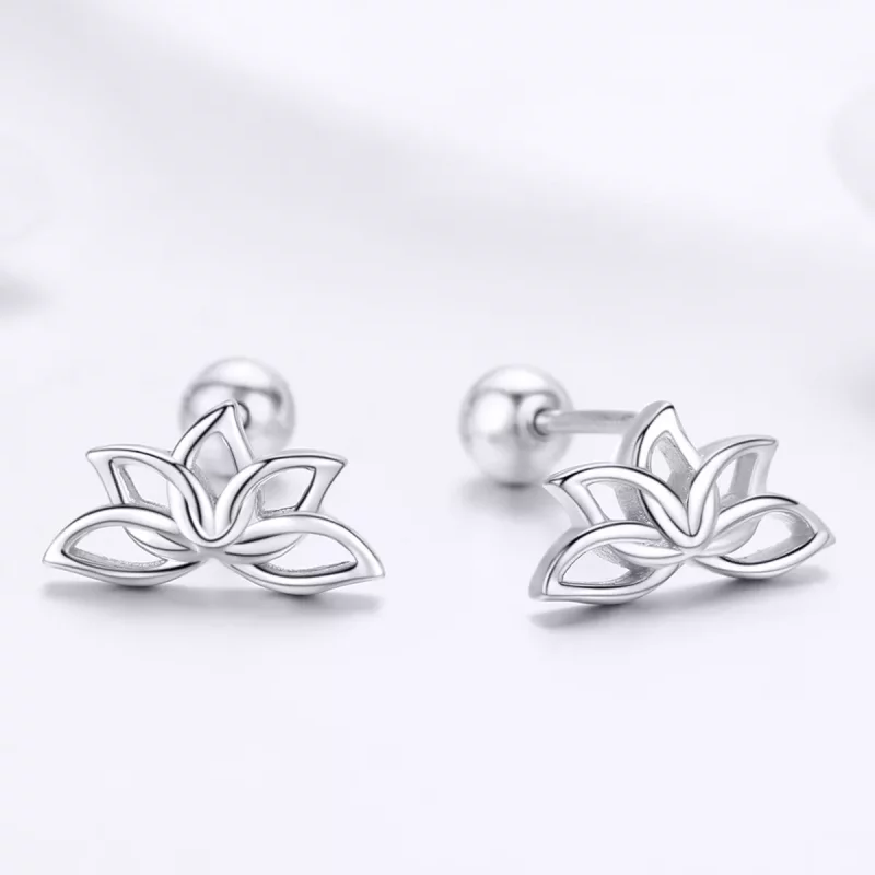 (afbeelding voor) Pandora Style Verse Lotus Oorknopjes - BSE024 - Bekijken 3