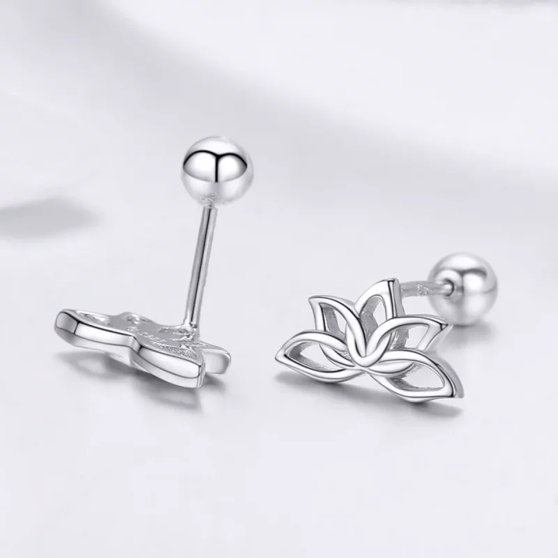(afbeelding voor) Pandora Style Verse Lotus Oorknopjes - BSE024 - Bekijken 4