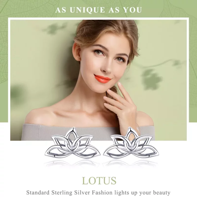 (afbeelding voor) Pandora Style Verse Lotus Oorknopjes - BSE024 - Bekijken 6