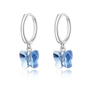 (afbeelding voor) Pandora Style Vlinder Oorhangers - SCE959