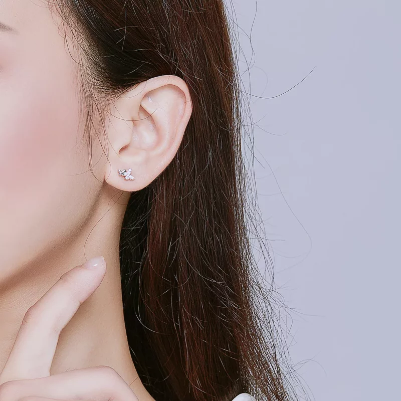 (afbeelding voor) Pandora Style Vlinder Oorknopjes - BSE236 - Bekijken 7