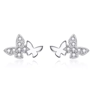 Pandora Style Vlinder Oorknopjes - BSE236 (afbeelding voor) Pandora Style Vlinder Oorknopjes - BSE236
