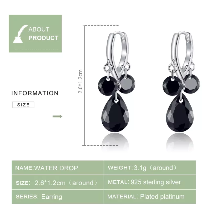 (afbeelding voor) Pandora Style Waterdruppel Oorhangers - BSE401 - Bekijken 3