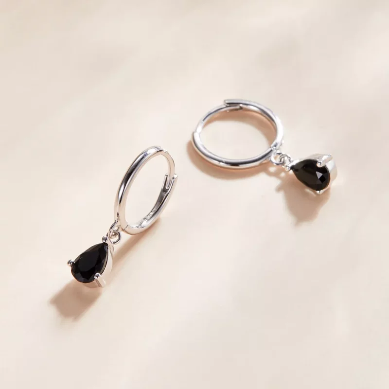 (afbeelding voor) Pandora Style Waterdruppels Oorhangers - SCE1018-BK - Bekijken 3