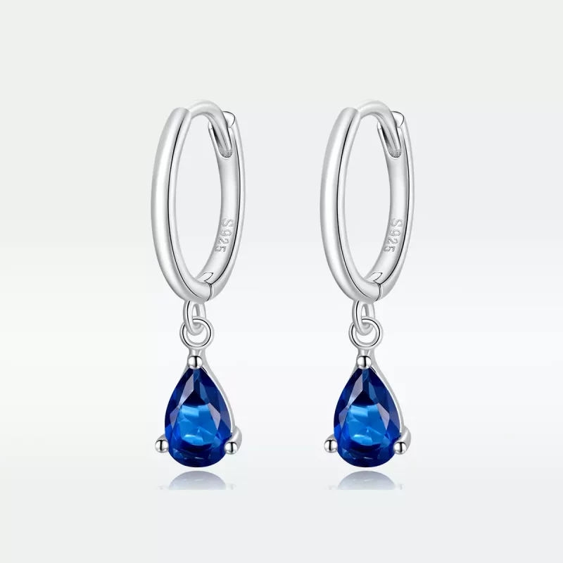 (afbeelding voor) Pandora Style Waterdruppels Oorhangers - SCE1018-BU - Bekijken 5
