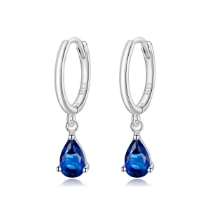 Pandora Style Waterdruppels Oorhangers - SCE1018-BU (afbeelding voor) Pandora Style Waterdruppels Oorhangers - SCE1018-BU