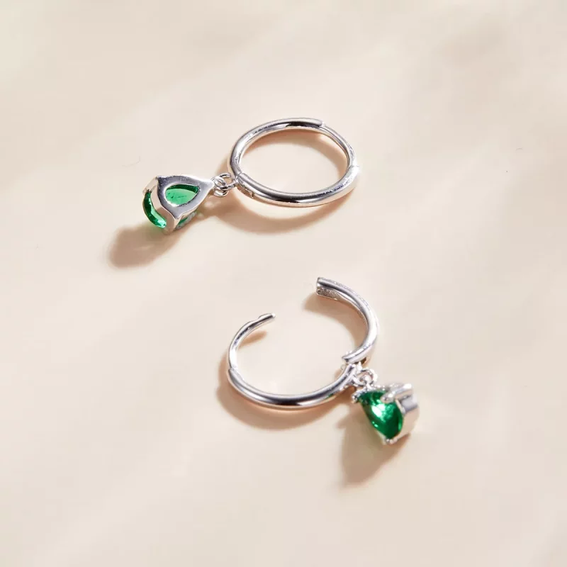 (afbeelding voor) Pandora Style Waterdruppels Oorhangers - SCE1018-GN - Bekijken 2