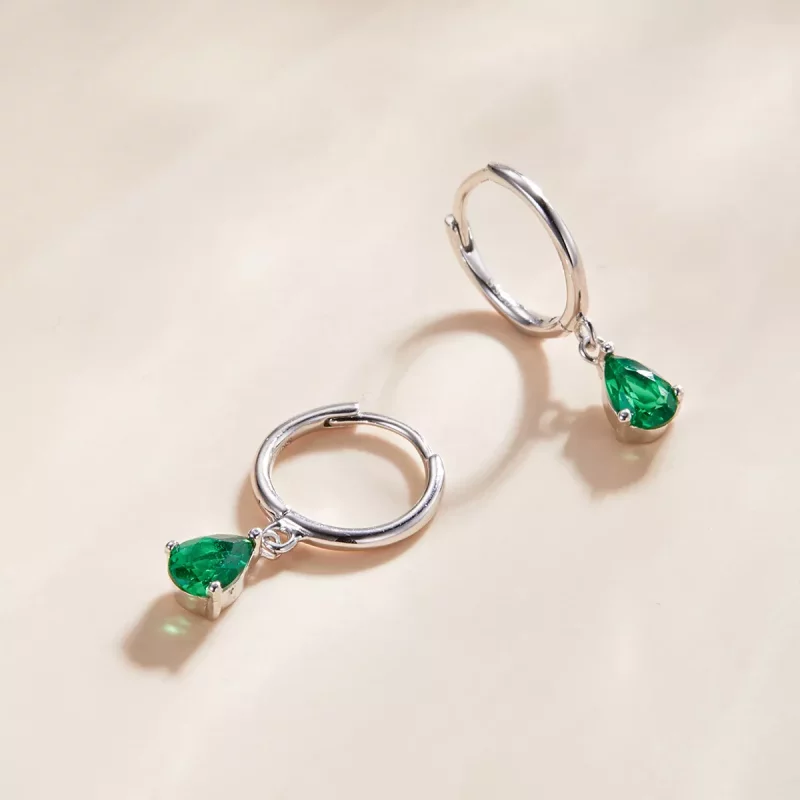 (afbeelding voor) Pandora Style Waterdruppels Oorhangers - SCE1018-GN - Bekijken 3