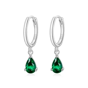 Pandora Style Waterdruppels Oorhangers - SCE1018-GN (afbeelding voor) Pandora Style Waterdruppels Oorhangers - SCE1018-GN