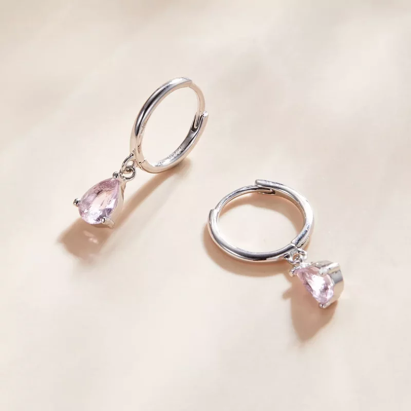 (afbeelding voor) Pandora Style Waterdruppels Oorhangers - SCE1018-PK - Bekijken 2