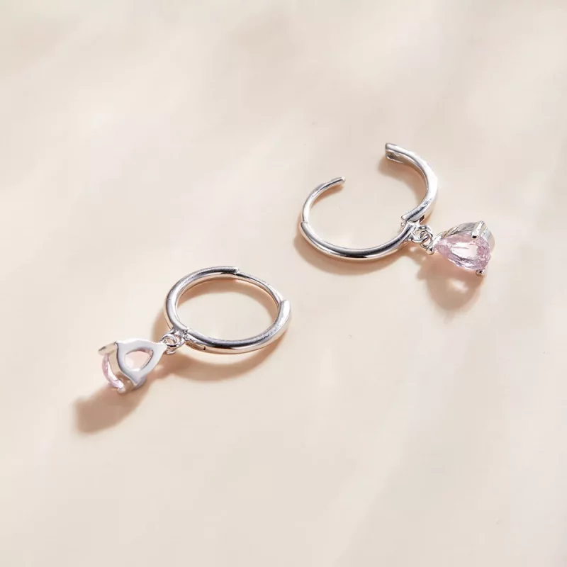 (afbeelding voor) Pandora Style Waterdruppels Oorhangers - SCE1018-PK - Bekijken 3