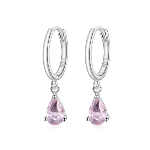 Pandora Style Waterdruppels Oorhangers - SCE1018-PK (afbeelding voor) Pandora Style Waterdruppels Oorhangers - SCE1018-PK