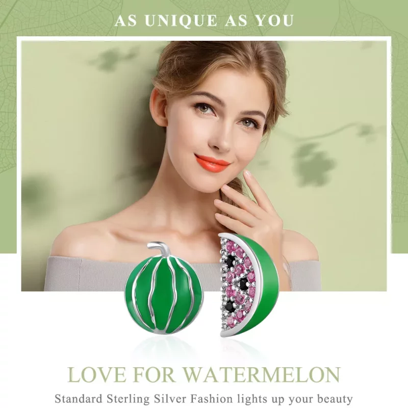 (afbeelding voor) Pandora Style Watermeloen Liefde Oorknopjes - SCE105 - Bekijken 2