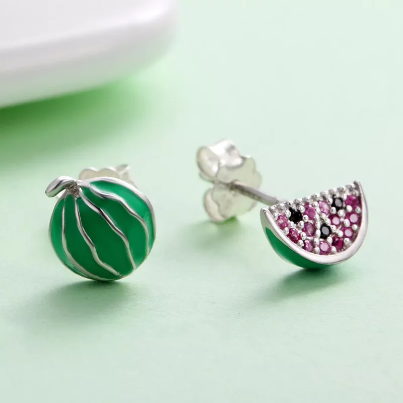 (afbeelding voor) Pandora Style Watermeloen Liefde Oorknopjes - SCE105 - Bekijken 5