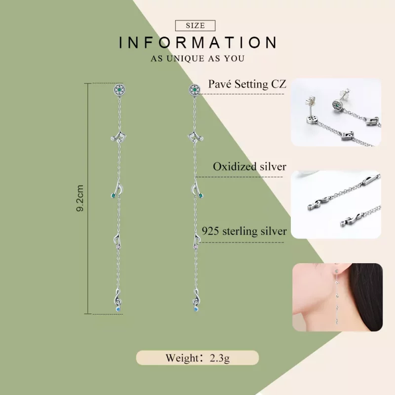 (afbeelding voor) Pandora Style Wuivende noten Oorhangers - SCE202 - Bekijken 4