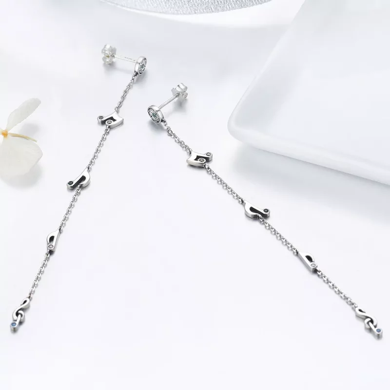(afbeelding voor) Pandora Style Wuivende noten Oorhangers - SCE202 - Bekijken 5