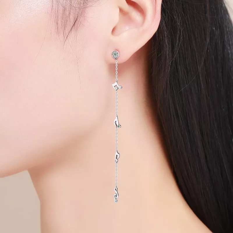 (afbeelding voor) Pandora Style Wuivende noten Oorhangers - SCE202 - Bekijken 6