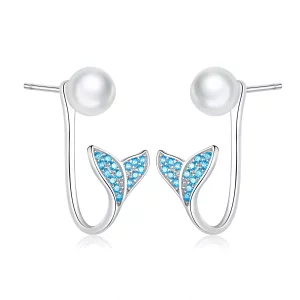 (afbeelding voor) Pandora Style Zeemeermin staart Oorknopjes - SCE761