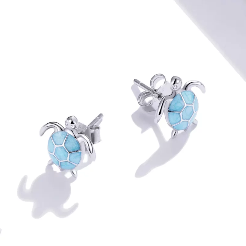 (afbeelding voor) Pandora Style Zeeschildpad Oorknopjes - SCE1035 - Bekijken 2