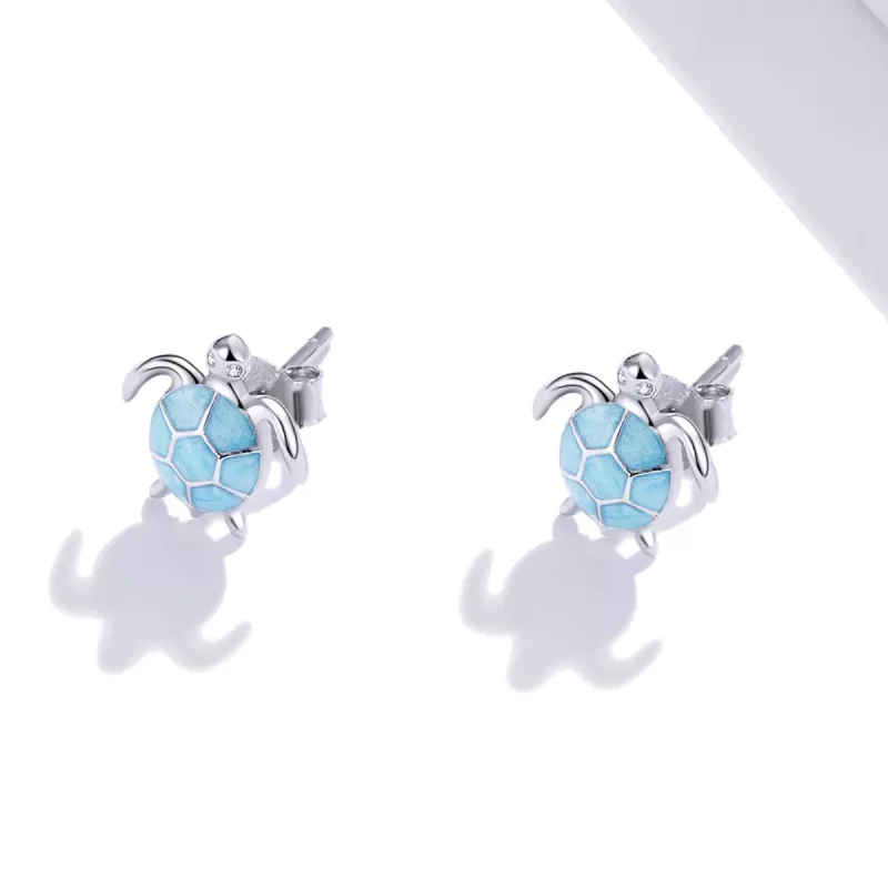 (afbeelding voor) Pandora Style Zeeschildpad Oorknopjes - SCE1035 - Bekijken 3