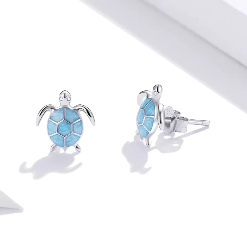 (afbeelding voor) Pandora Style Zeeschildpad Oorknopjes - SCE1035 - Bekijken 4