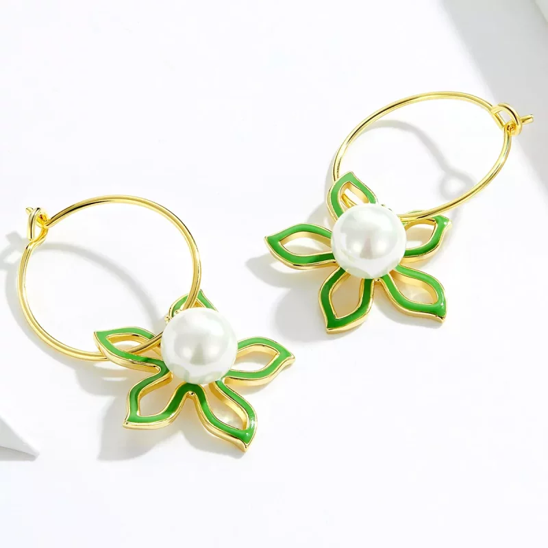 (afbeelding voor) Pandora Style Zomerbloem Oorhangers - SCE679 - Bekijken 2