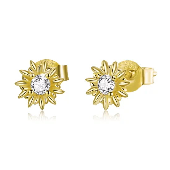 (afbeelding voor) Pandora Style Zonnebloem Oorknopjes - SCE1057