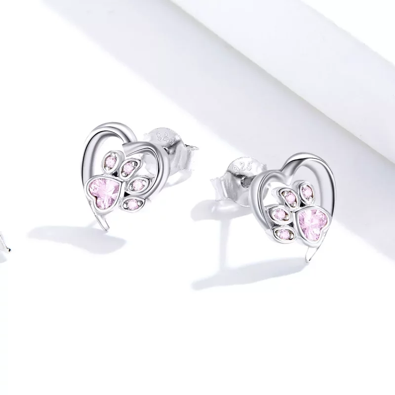 (afbeelding voor) Pandora Style Zorgzame hondenpoot Oorknopjes - SCE654-PK - Bekijken 2