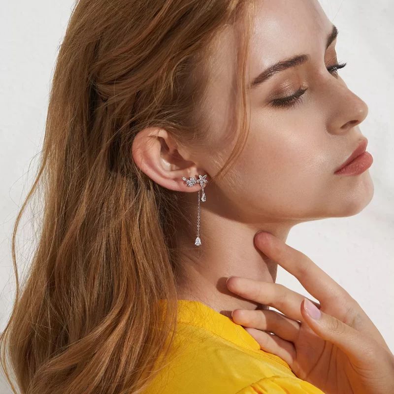 (afbeelding voor) Pandora Style Bloemenliefde Oorhangers - BSE288 - Bekijken 8