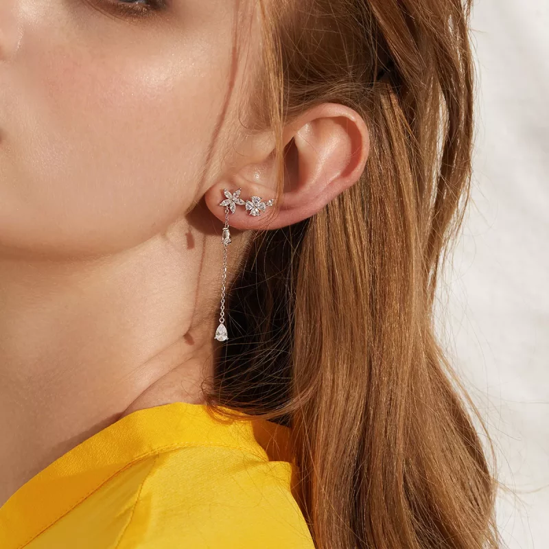 (afbeelding voor) Pandora Style Bloemenliefde Oorhangers - BSE288 - Bekijken 9