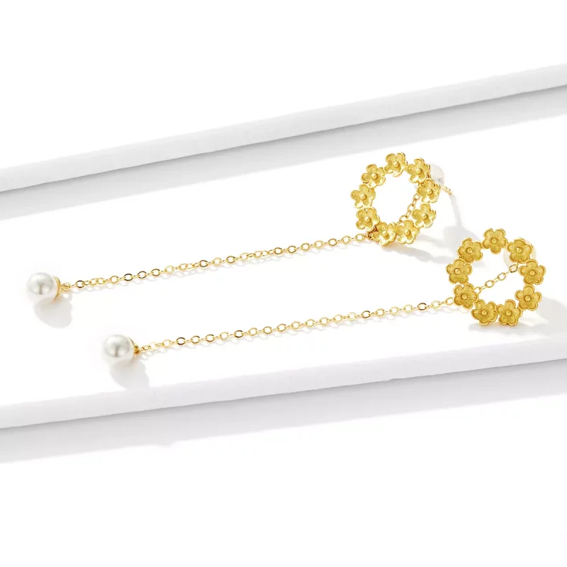 (afbeelding voor) Pandora Style Bloemetje Oorhangers - BSE290 - Bekijken 3