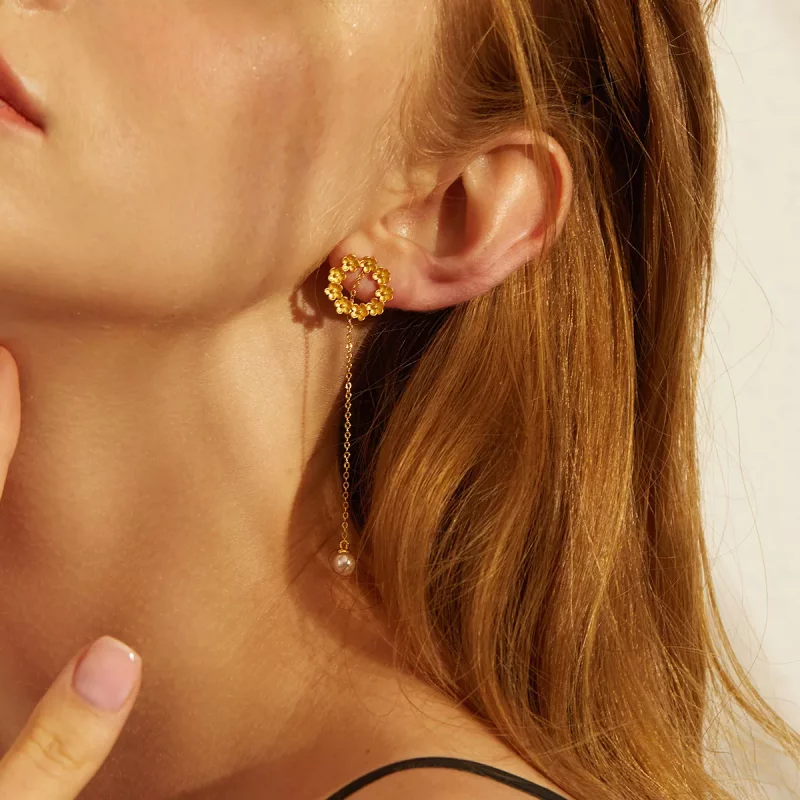 (afbeelding voor) Pandora Style Bloemetje Oorhangers - BSE290 - Bekijken 6