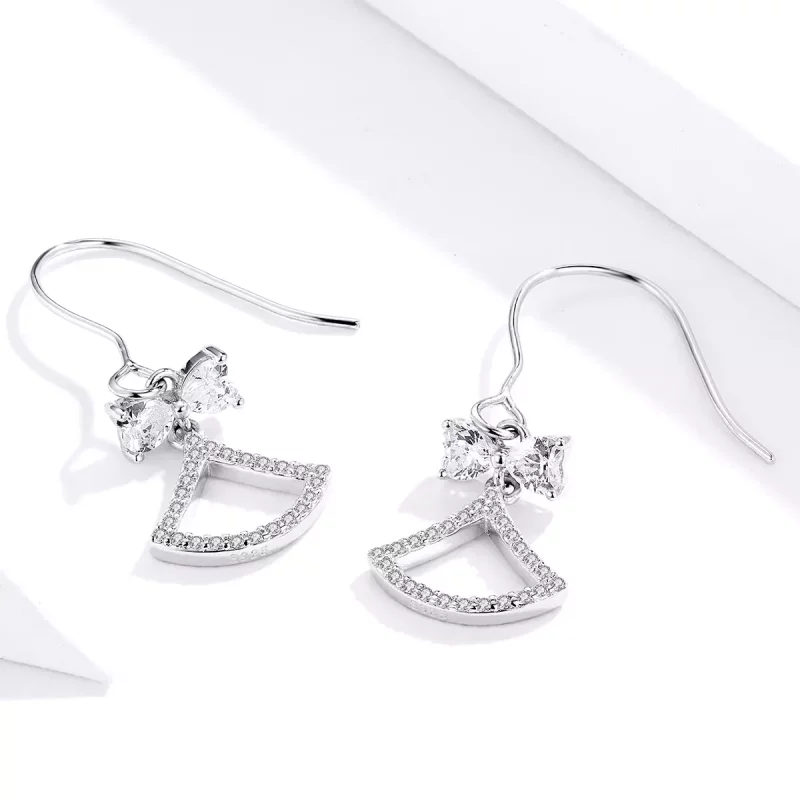 (afbeelding voor) Pandora Style Boog geschulpt Oorhangers - BSE281 - Bekijken 2