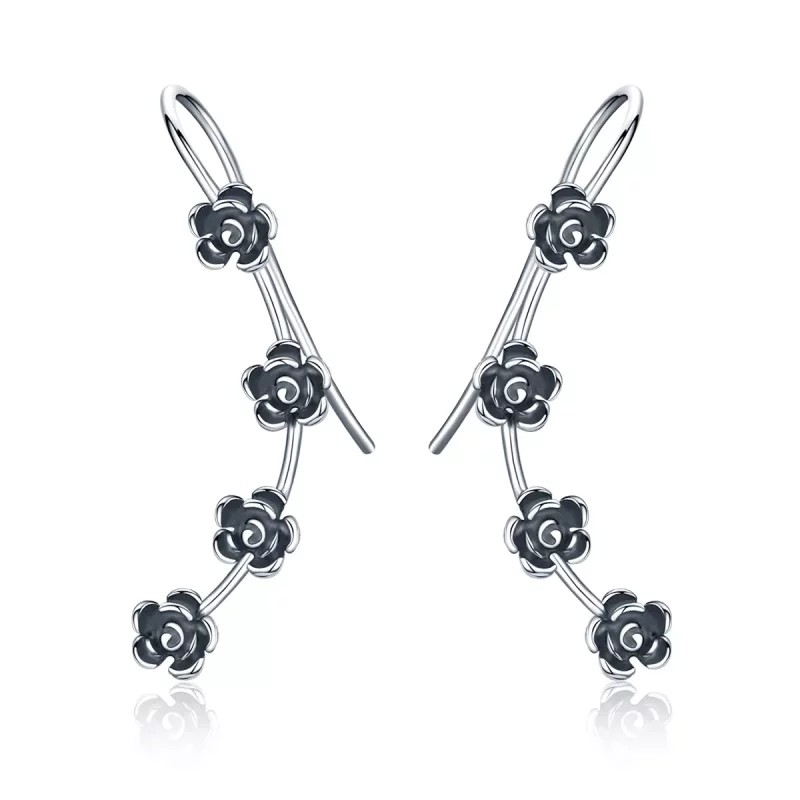 (afbeelding voor) Pandora Style Creatieve Mooie Bloem Oorhangers - VSE010 - Bekijken 2