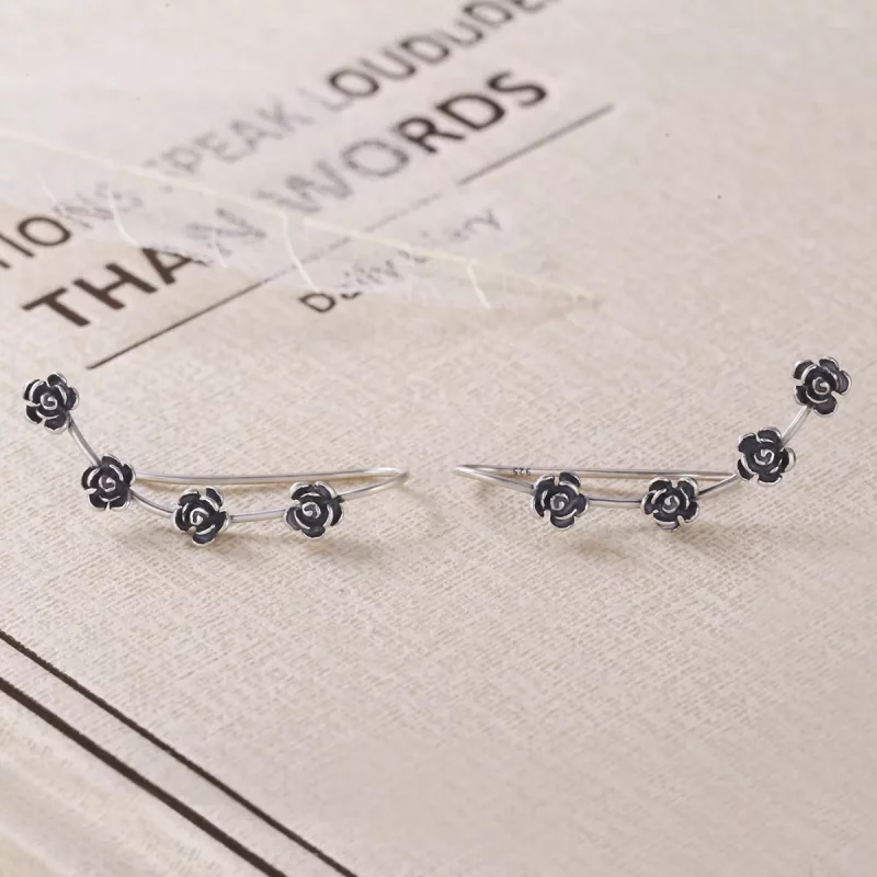 (afbeelding voor) Pandora Style Creatieve Mooie Bloem Oorhangers - VSE010 - Bekijken 6