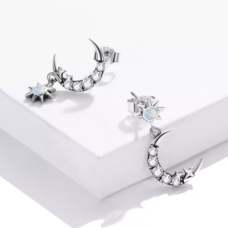 (afbeelding voor) Pandora Style Draag sterren en draag maan Oorhangers - SCE1239 - Bekijken 3
