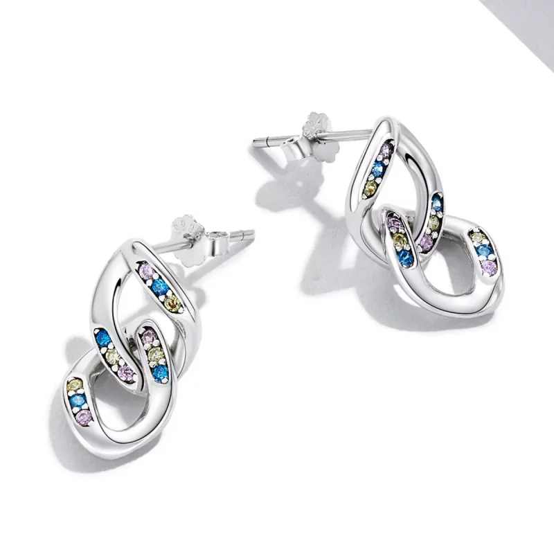 (afbeelding voor) Pandora Style Dubbele ketting Oorhangers - SCE1377 - Bekijken 4