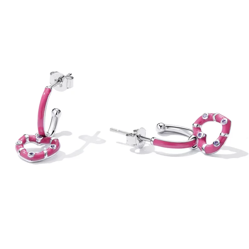 (afbeelding voor) Pandora Style Eenvoudige liefde Oorhangers - BSE596 - Bekijken 2