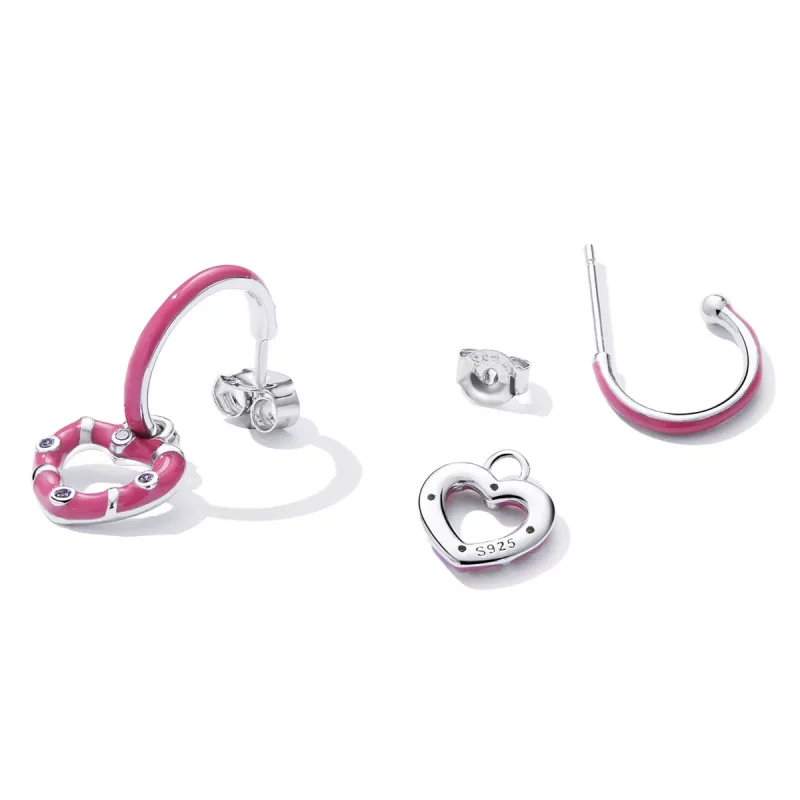 (afbeelding voor) Pandora Style Eenvoudige liefde Oorhangers - BSE596 - Bekijken 4