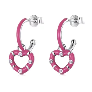 (afbeelding voor) Pandora Style Eenvoudige liefde Oorhangers - BSE596