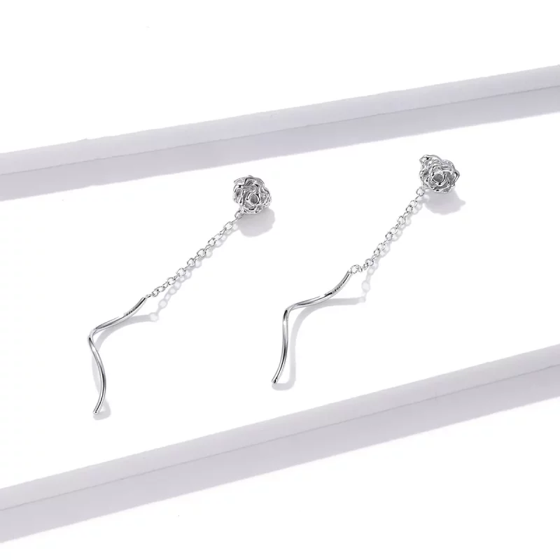 (afbeelding voor) Pandora Style Elegante Roos Oorhangers - BSE441 - Bekijken 2