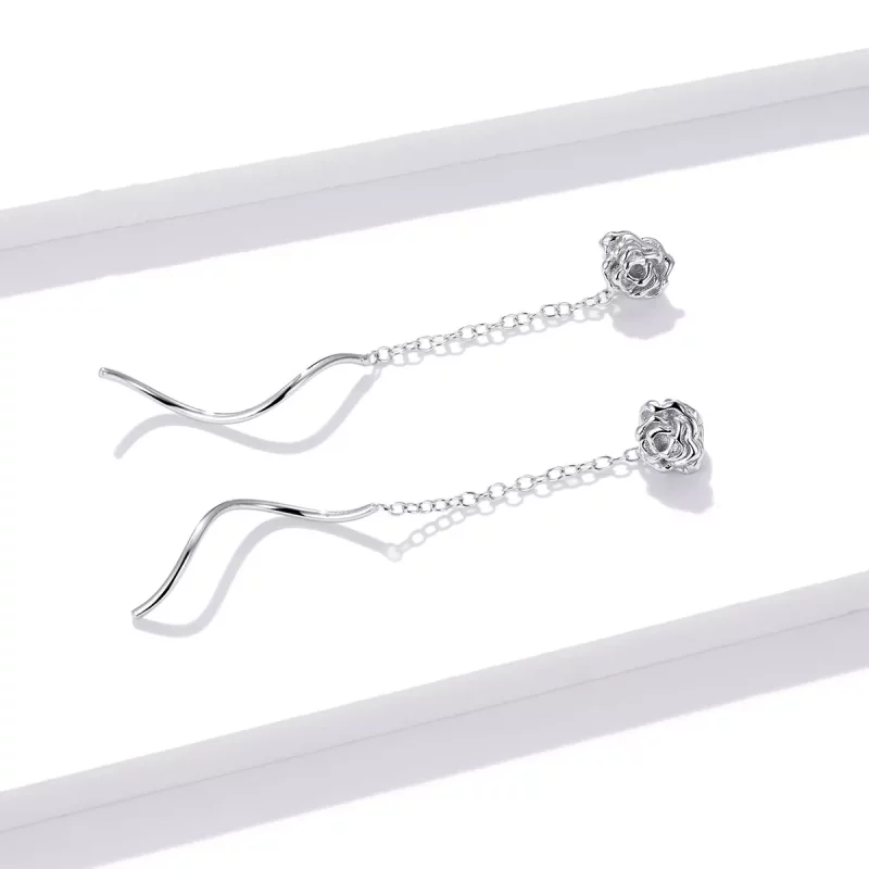 (afbeelding voor) Pandora Style Elegante Roos Oorhangers - BSE441 - Bekijken 3