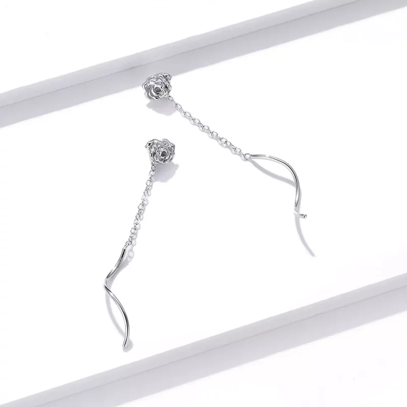 (afbeelding voor) Pandora Style Elegante Roos Oorhangers - BSE441 - Bekijken 4