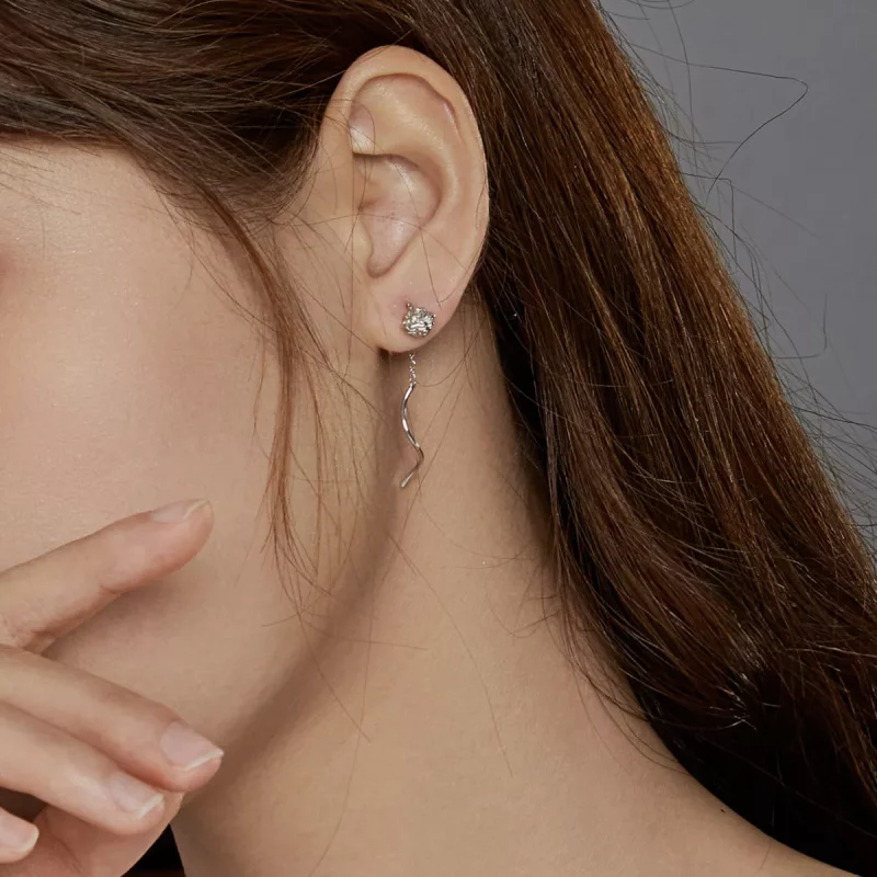 (afbeelding voor) Pandora Style Elegante Roos Oorhangers - BSE441 - Bekijken 6